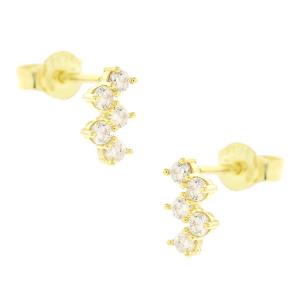EARRINGS Fullstone Yellow Gold K9 with Zircon Stones 3SOU.1552OR - 59535
