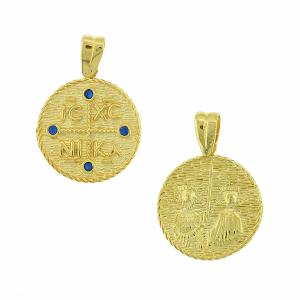 ΚΩΝΣΤΑΝΤΙΝΑΤΟ Διπλής Όψης SENZIO Collection από Κ9 Κίτρινο Χρυσό με Ζιργκόν 3ΣΟΥ.04.23ΜΕ - 37787