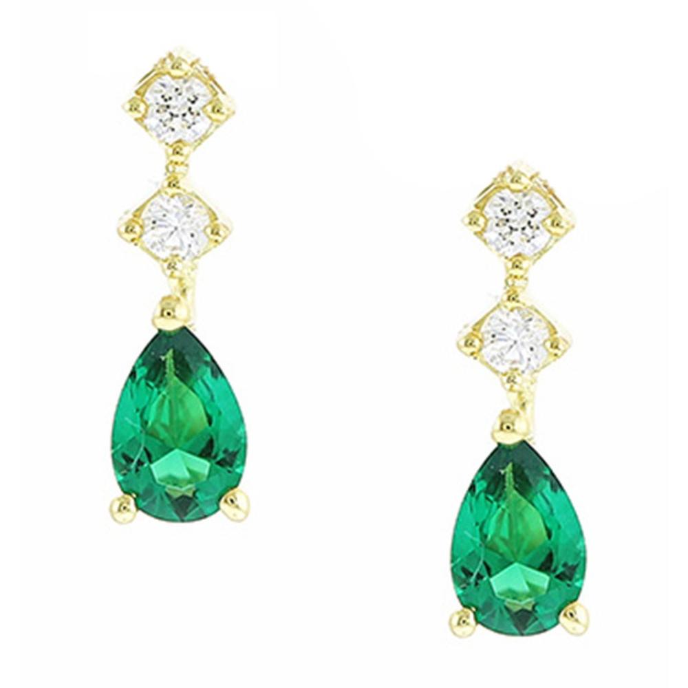 EARRINGS SENZIO K9 Yellow Gold with Zircon Stones 3SOU.02.11981OR