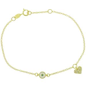 BRACELET Eyelet Yellow Gold K9 with Zircon Stones 3SOU.1338B - 52951