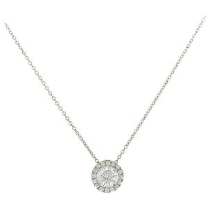 NECKLACE Rosette with Zircon in K9 White Gold 3SOU.03.1363BC - 22133