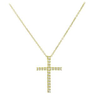 CROSS Yellow Gold with K9 Chain and Zircon 3SOU.02.1402C - 14853