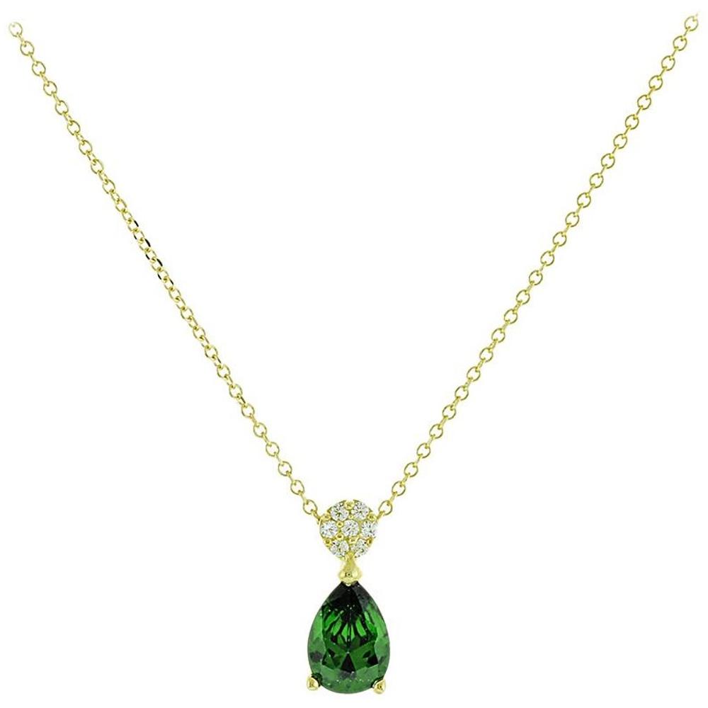 NECKLACE SENZIO Collection K9 Yellow Gold with Zircon Stones 3SOU.1416C