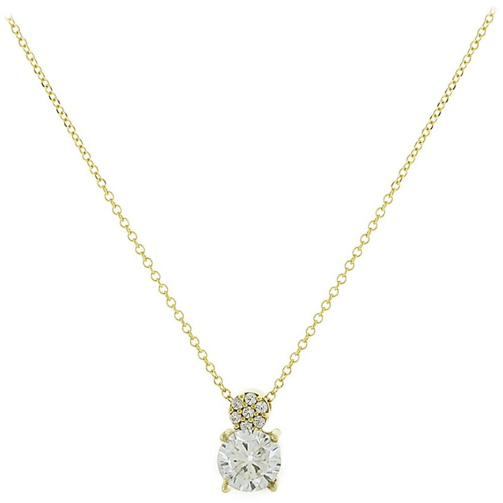 NECKLACE SENZIO 9K Yellow Gold with Zircon Stones 3SOU.01.1428C