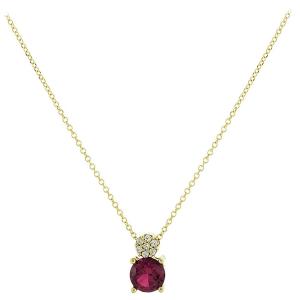 NECKLACE SENZIO 9K Yellow Gold with Zircon Stones 3SOU.1430C - 14817