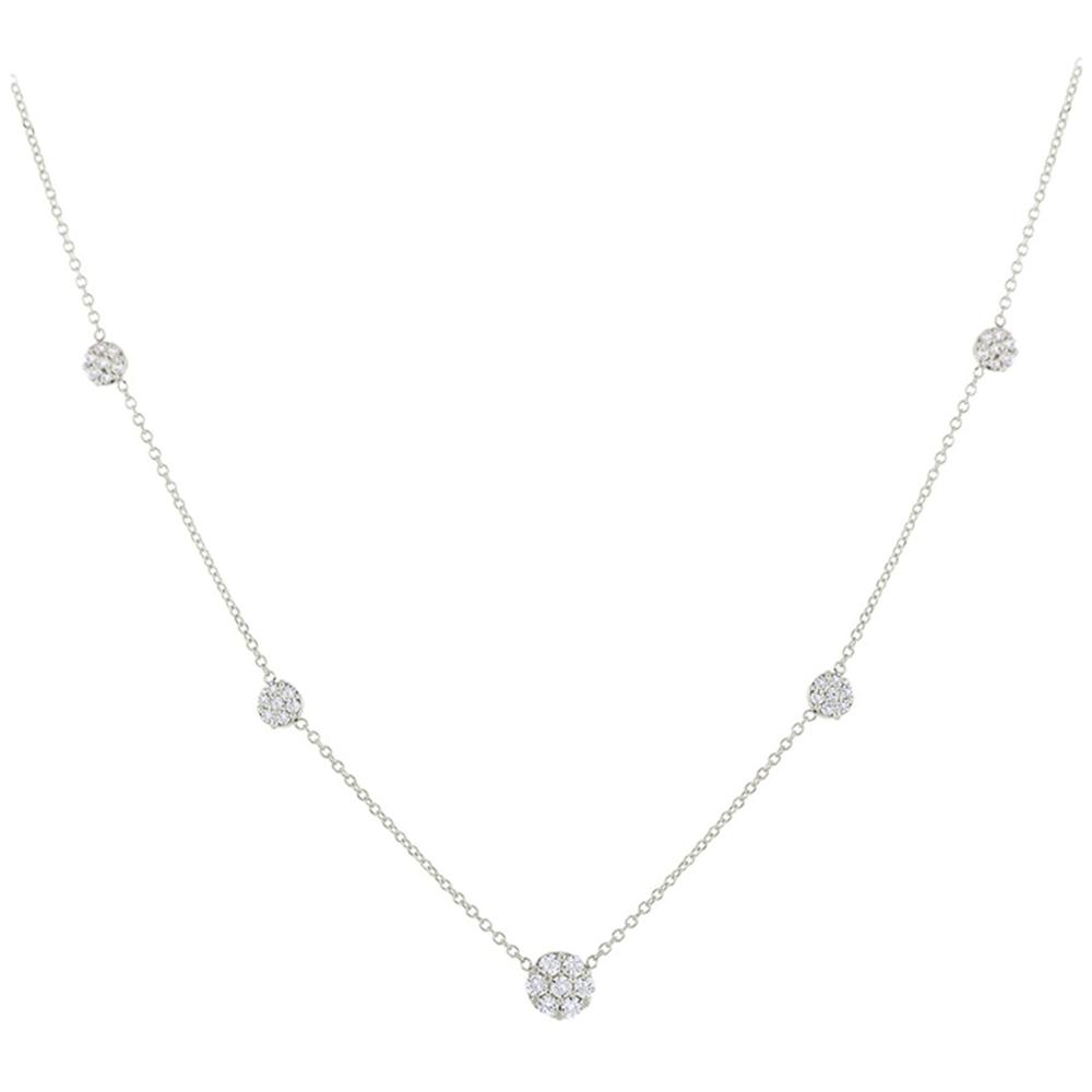 NECKLACE SENZIO Collection 9K White Gold with Zircon Stones 3SOU.1452BC