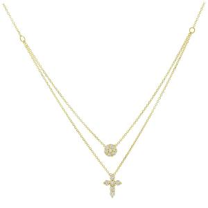 NECKLACE SENZIO Collection K9 Yellow Gold with Zircon Stones 3SOU.1538C - 51471