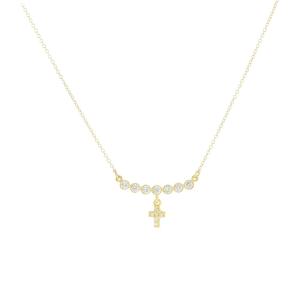 NECKLACE Full Stones SENZIO Yellow Gold K9 with Zircon Stones 3SOU.1562C - 59548