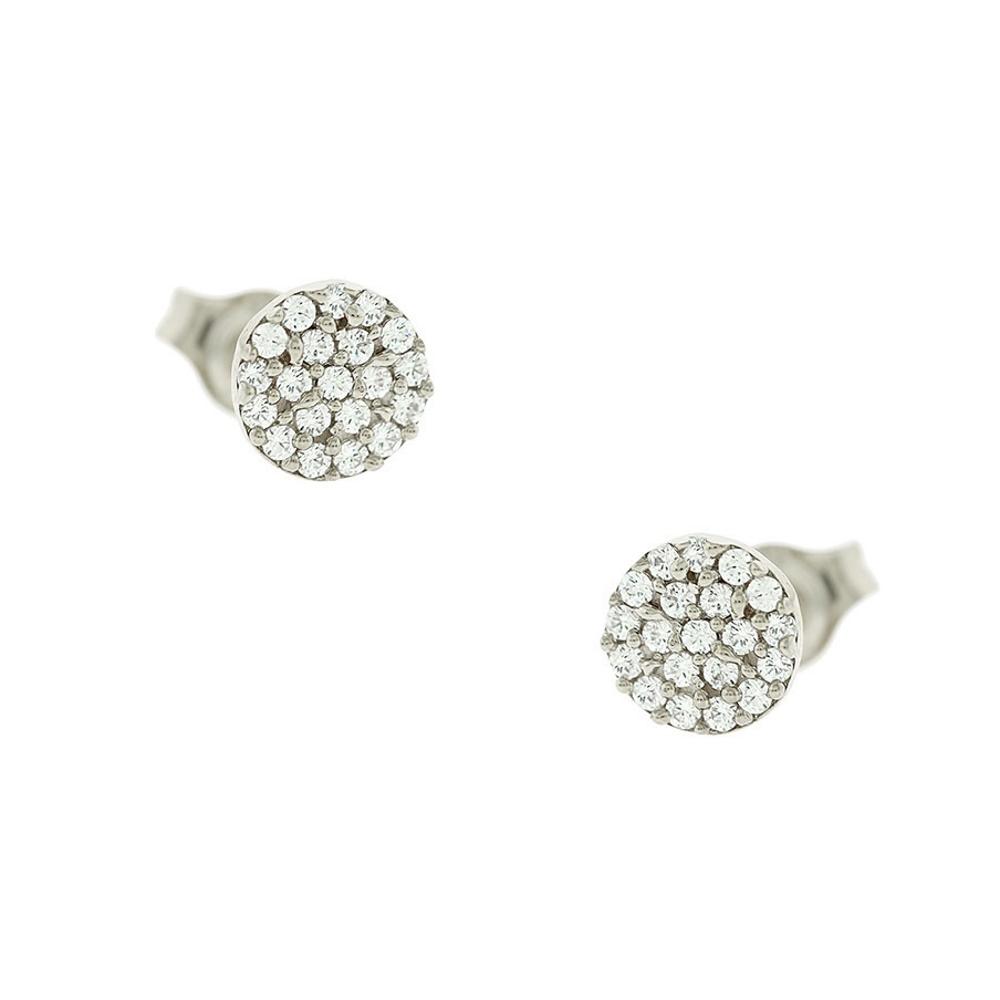 EARRINGS SENZIO Collection K9 White Gold with Zircon Stones 3SOU.356LSK