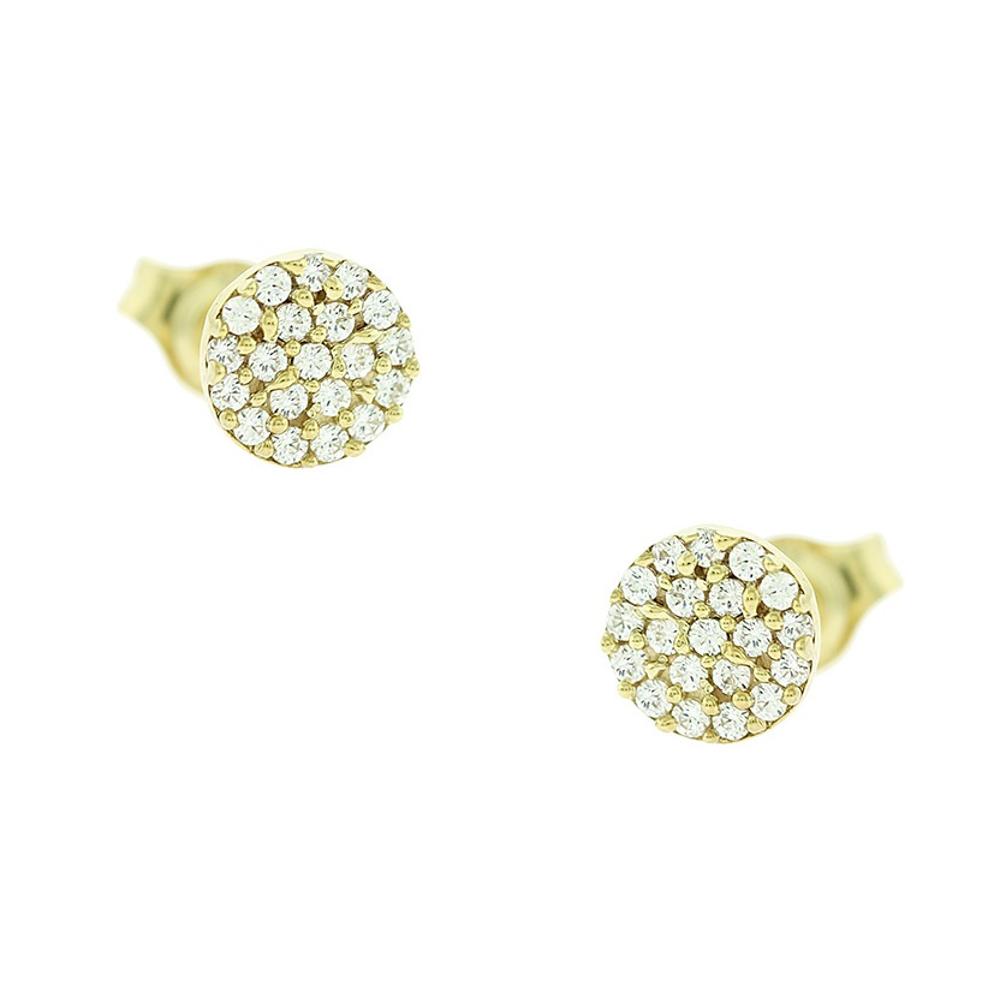 EARRINGS Fullstone Yellow Gold K9 with Zircon Stones 3SOU.356SK