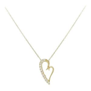NECKLACE Heart SENZIO Collection K9 Yellow Gold with Zircon Stones 3SOU.965K - 43901