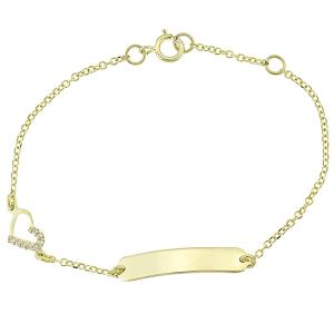 IDENTITY K9 Bracelet in Yellow Gold with Zircon Stones 3SOY.331B - 26432