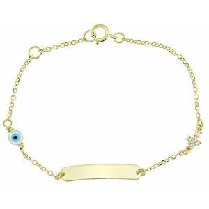 IDENTITY K9 Bracelet in Yellow Gold with Zircon Stones 3SOY.378B - 51469