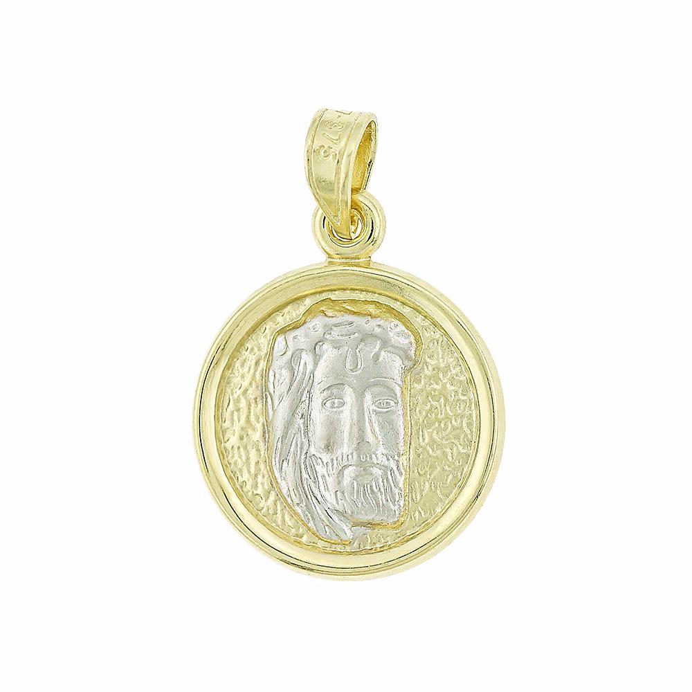 PENDANT Christ Two Color 9K Yellow and White Gold 3VAR.02.2P