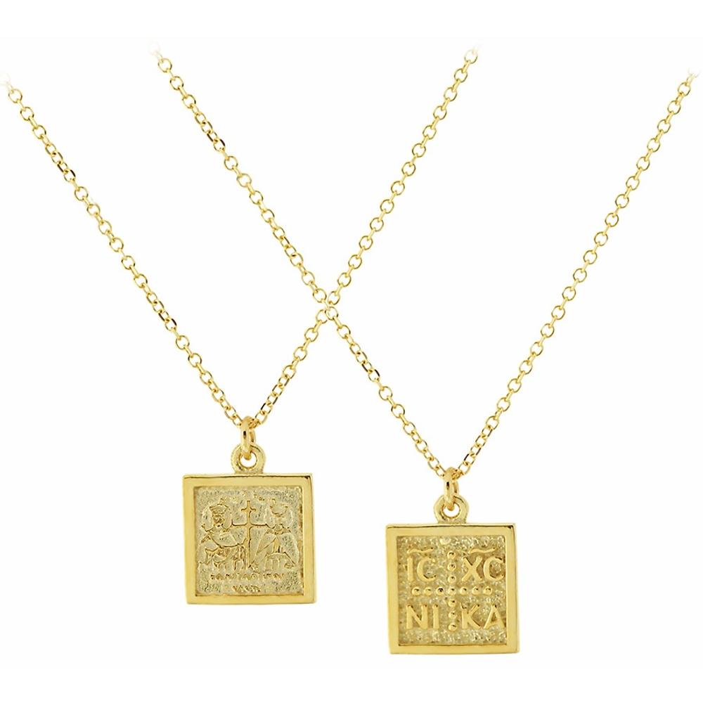 CHRISTIAN CHARMS Double Sided from 9K Yellow Gold with Chain 3VAR.02.682C