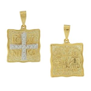 CHRISTIAN CHARMS SENZIO Collection K9 Yellow and White Gold with Zircon Stone 3VAR.01.D411P - 30701