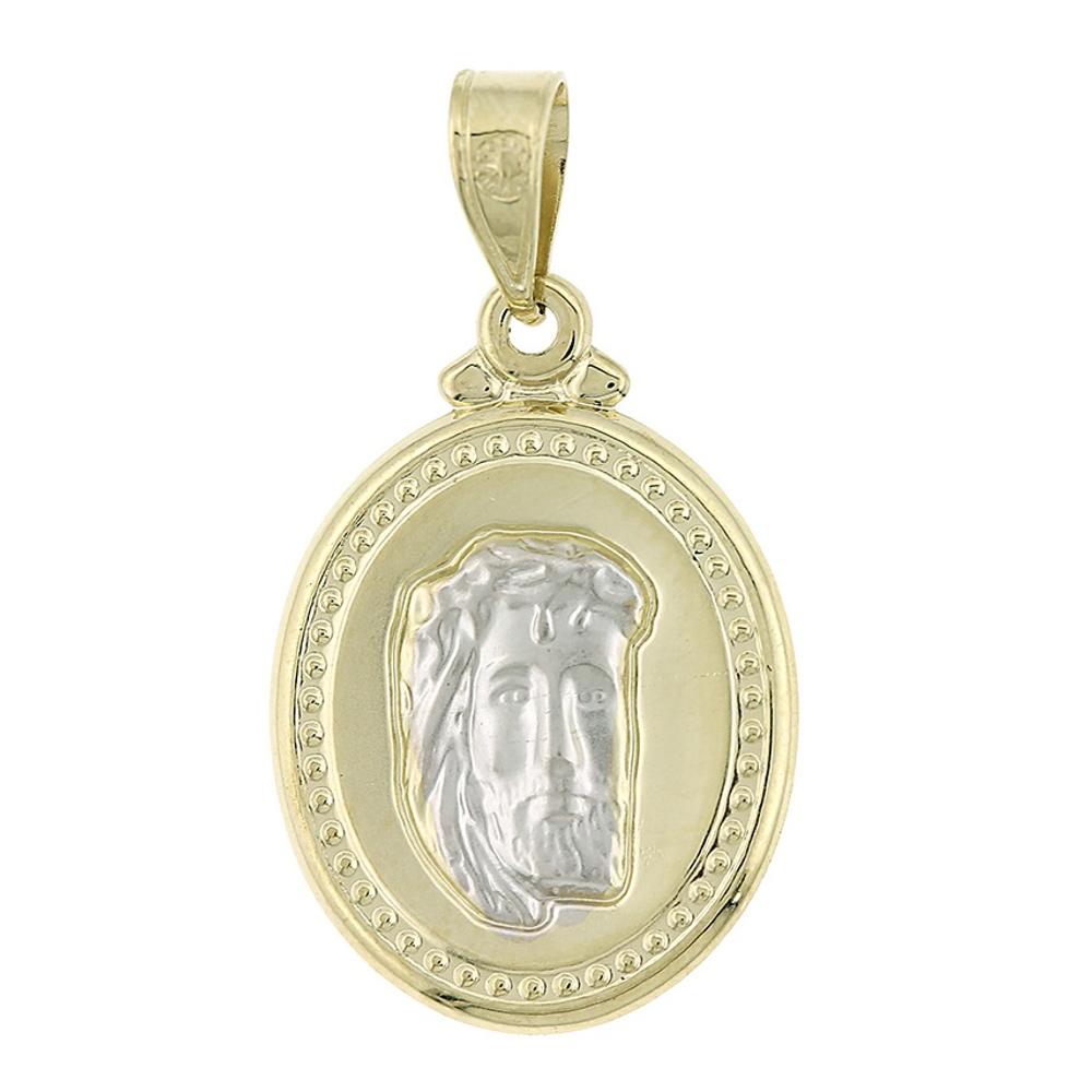 PENDANT Christ SENZIO Collection K9 Yellow and White Gold 3VAR.02.13P