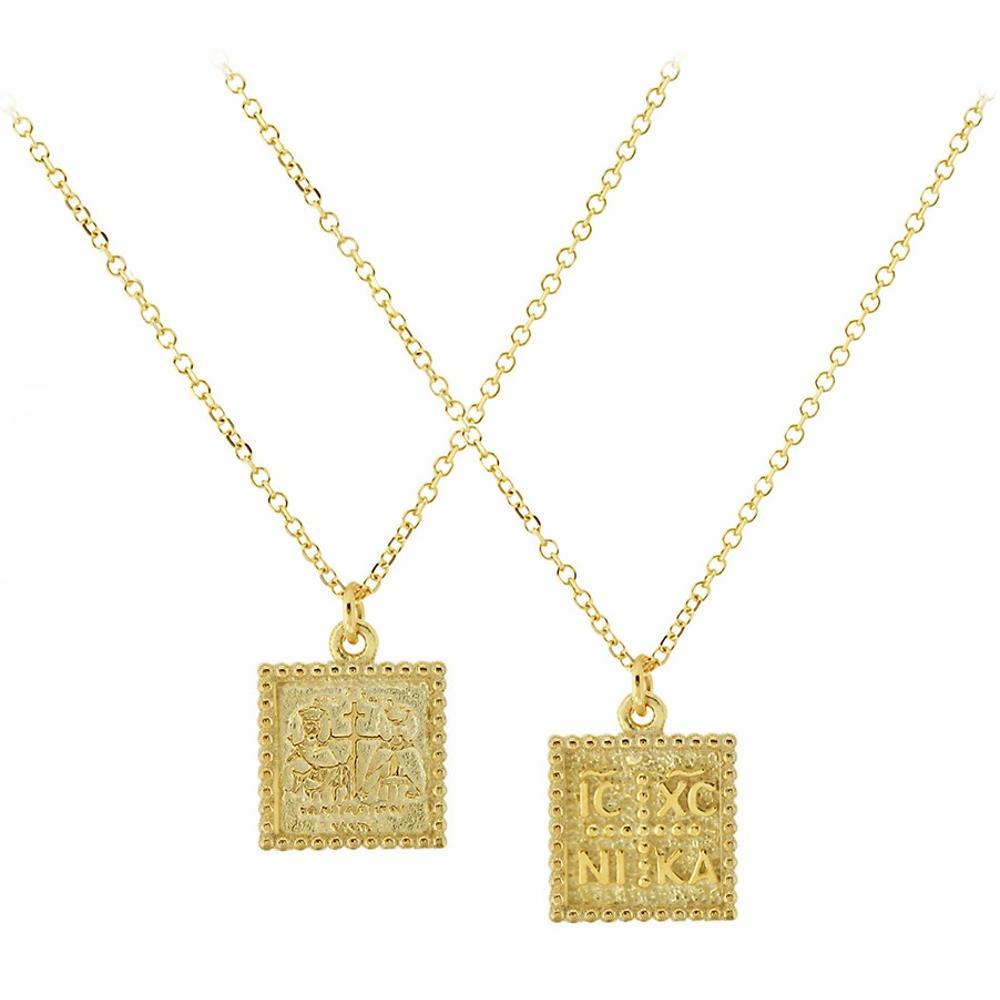 CHRISTIAN CHARMS Double Sided Yellow Gold 9K with Chain 3VAR.02.679C