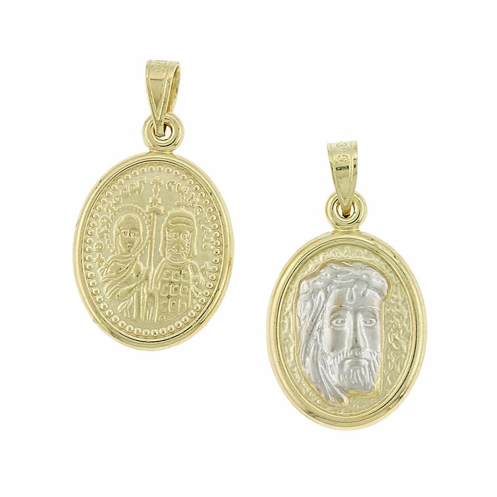 PENDANT Christ Two Color K9 Yellow and White Gold 3VAR.03.D8P