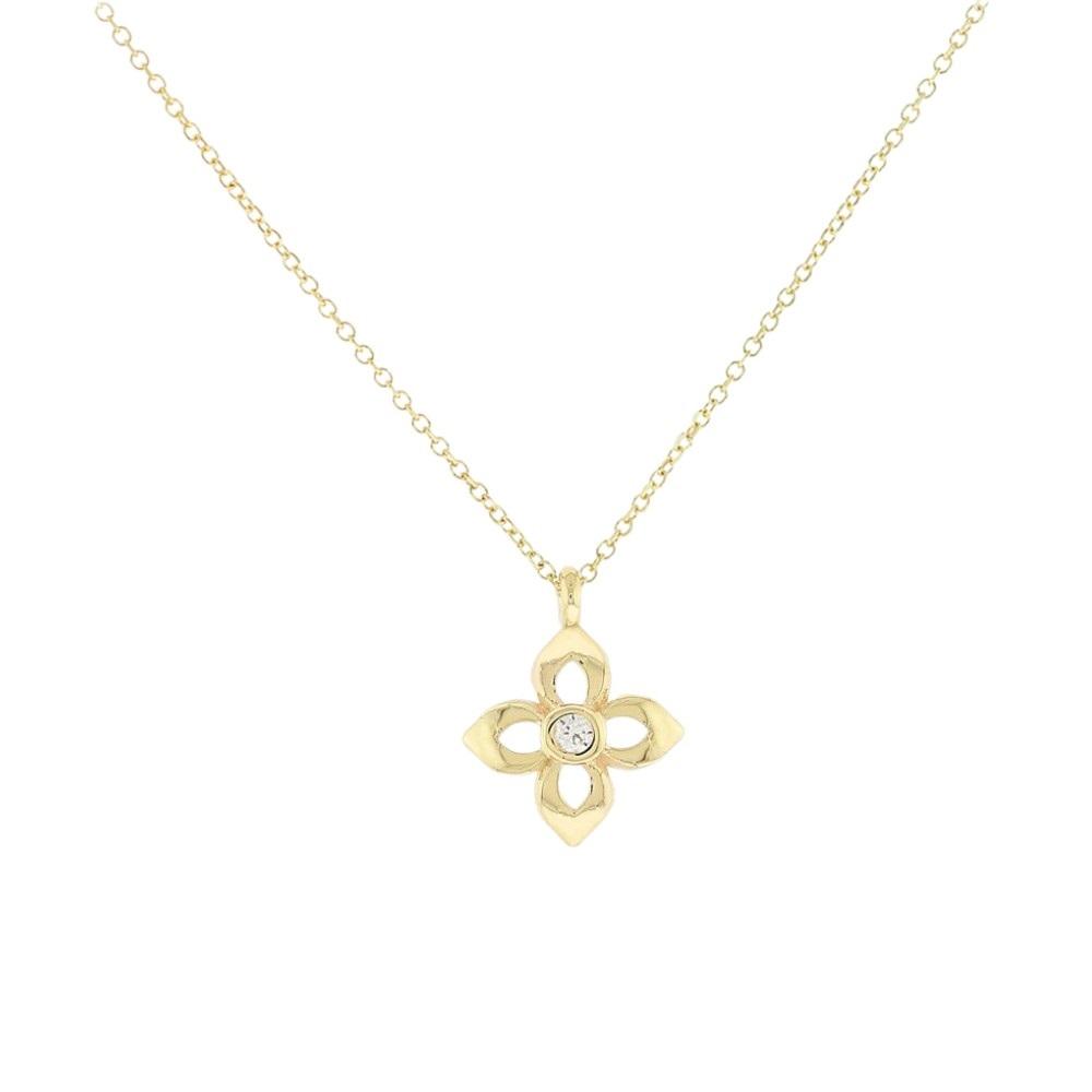 NECKLACE SENZIO Yellow Gold K9 with Zircon Stones 3VAR.10C