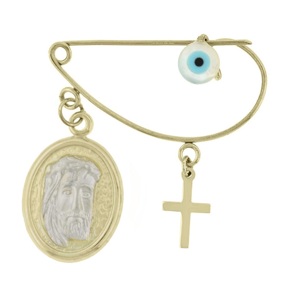 PIN Kids 's Yellow gold 9K with Christ 3VAR.112NA