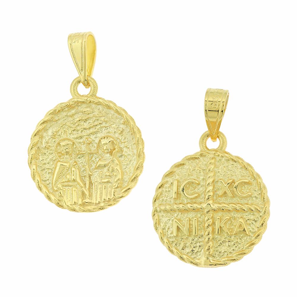 CHRISTIAN CHARMS Double Sided SENZIO Collection from K9 Yellow Gold 3VAR.DK216P