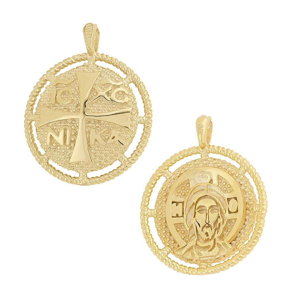 CHRISTIAN CHARMS Double-Sided Amulet SENZIO Collection in K9 Yellow Gold 3VAR.DK319P