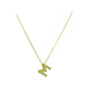 NECKLACE Monogram Yellow Gold 9K with Chain 3SOU.01.S22K - 14292