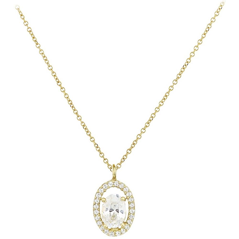 NECKLACE Rosette with Zircon in K9 Yellow Gold 3SOU.03.4983K