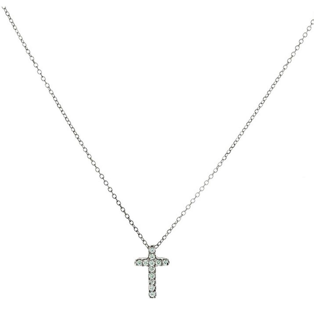 CROSS White Gold with 9K Chain and Zircon 3SOU.03.1121LK