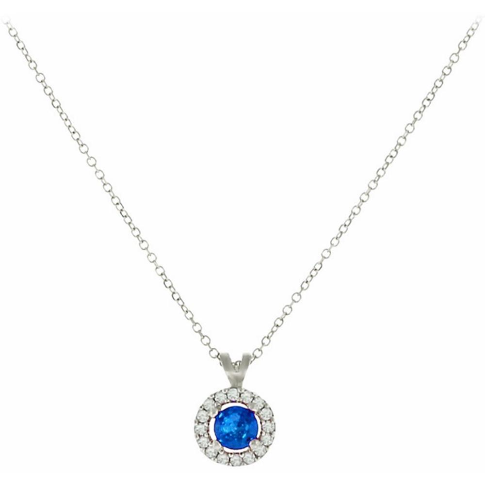 NECKLACE Rosette in K9 White Gold with Zircon Stones 3SOU.4930LK