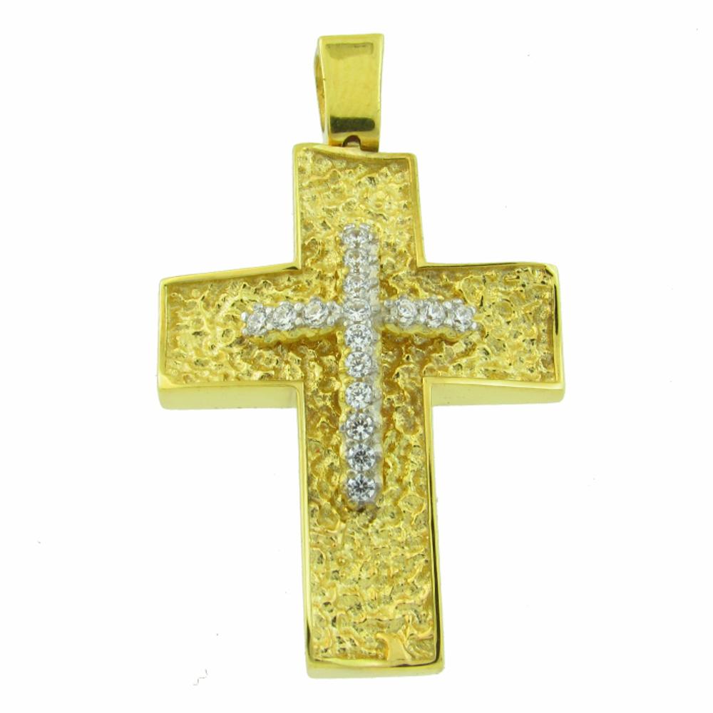 CROSS Women's Hand Made SENZIO Collection K14 from Yellow Gold with Zircon Stones 4-767