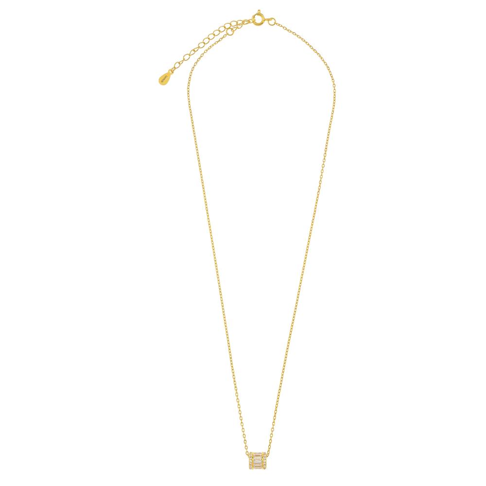 NECKLACE BREEZE Gold-Plated Silver with Zircon Stones 925° 416002.1