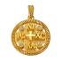 ΚΩΝΣΤΑΝΤΙΝΑΤΟ Βυζαντινό Διπλής Όψης SENZIO Collection από Κ9 Κίτρινο Χρυσό με Ζιργκόν 418Y.K9 - 1