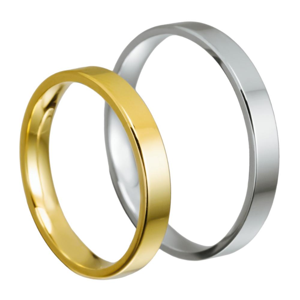 WEDDING RINGS Minimal Dinos Karalis White and Yellow Gold VR1044