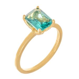 RING Hand Made SENZIO Collection 14K Yellow Gold with Zircon Stones 4614201G - 35229