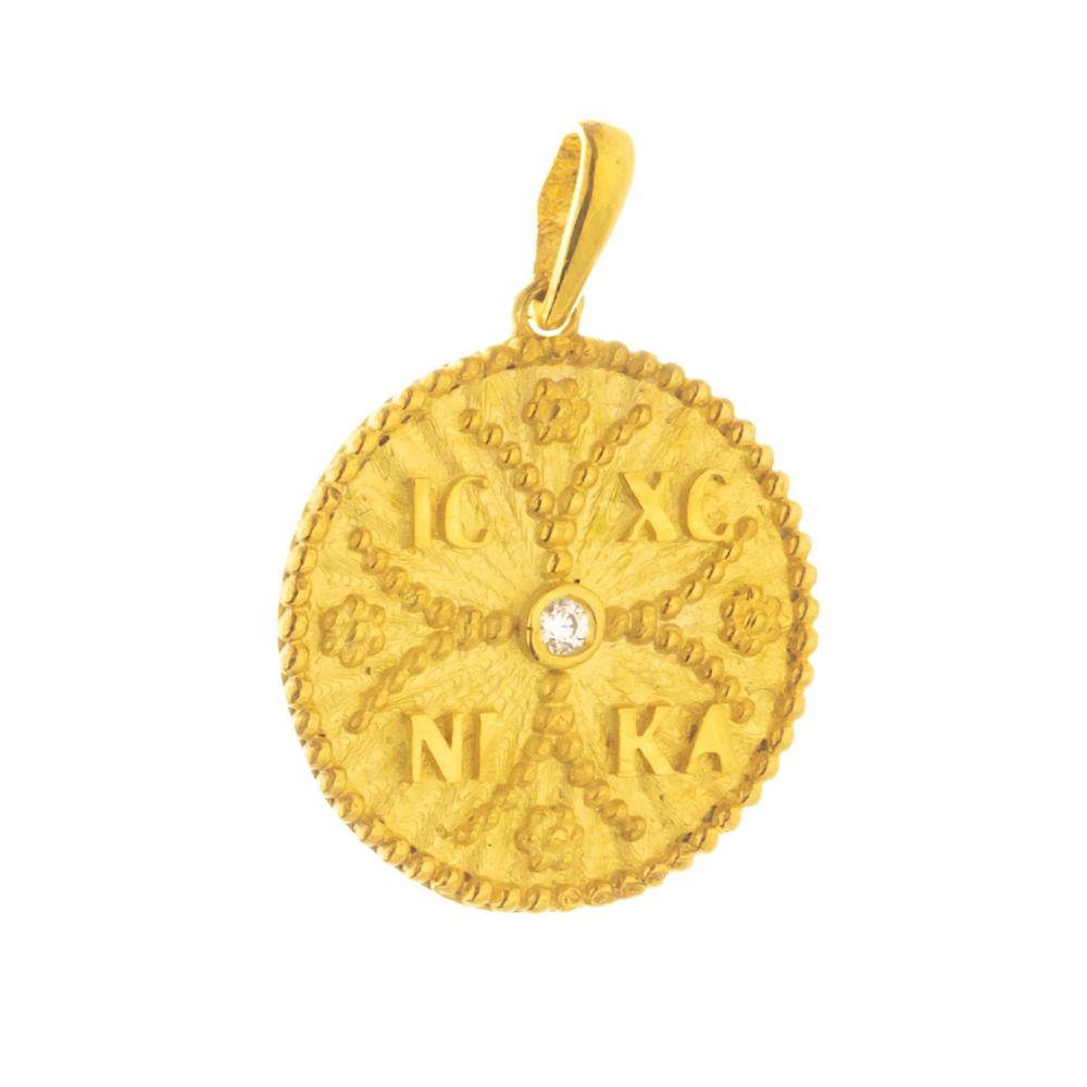 ΚΩΝΣΤΑΝΤΙΝΑΤΟ Χειροποίητο SENZIO Collection από Κ9 Κίτρινο Χρυσό με πέτρες Ζιργκόν 46273K