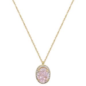 NECKLACE Rosette SENZIO K9 Yellow Gold with Zircon Stones N-DRF001XL-9YK9 - 34557