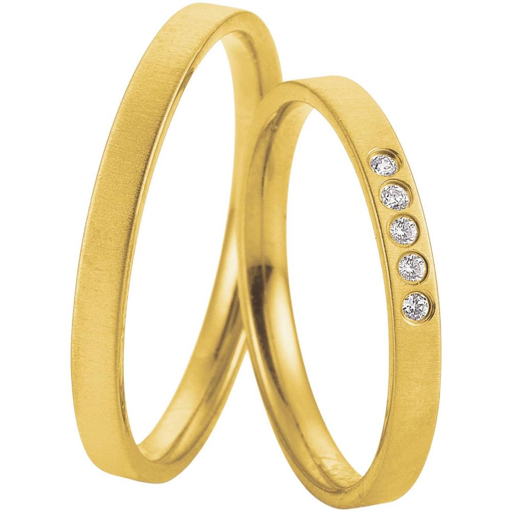 BREUNING Welcome Collection Wedding Rings Yellow Gold 4953-4954Y