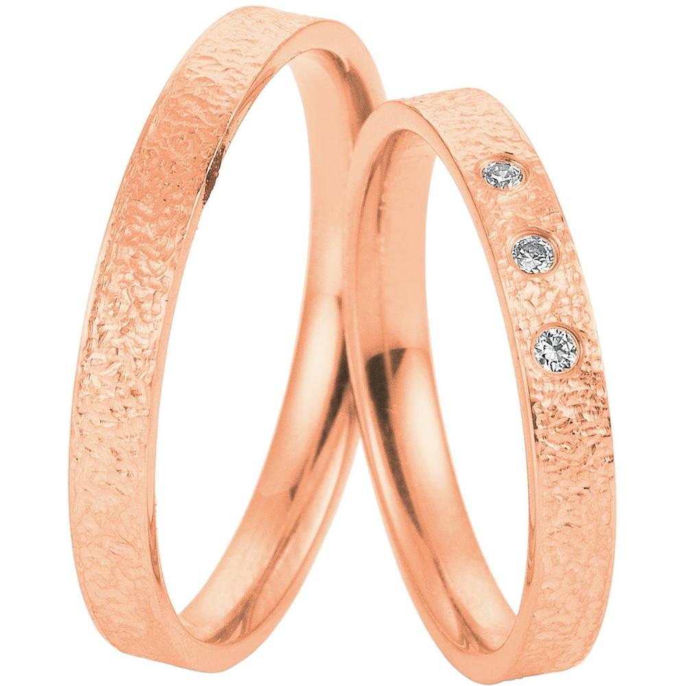 BREUNING Welcome Collection Wedding Rings Rose Gold 4957-4958R