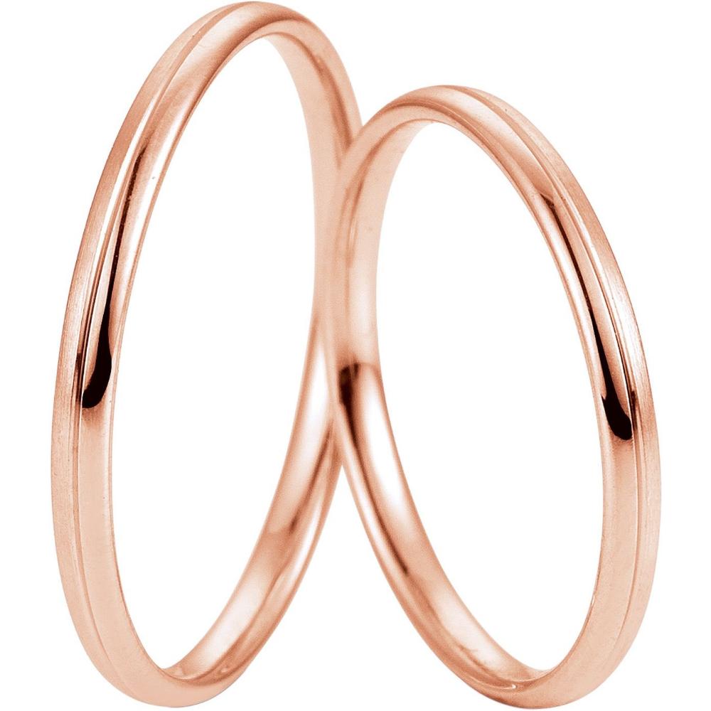 BREUNING Welcome Collection Wedding Rings Rose Gold 4961-4962R