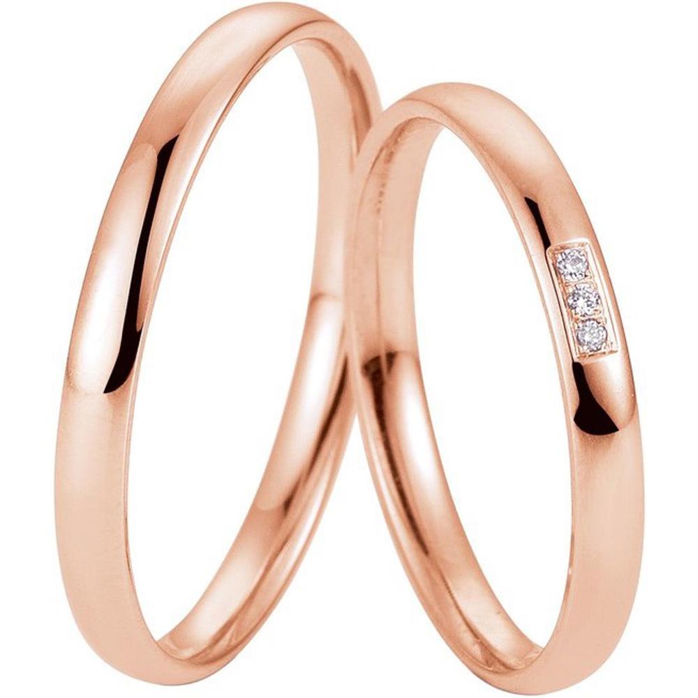 BREUNING Welcome Collection Wedding Rings Rose Gold 4963-4964R