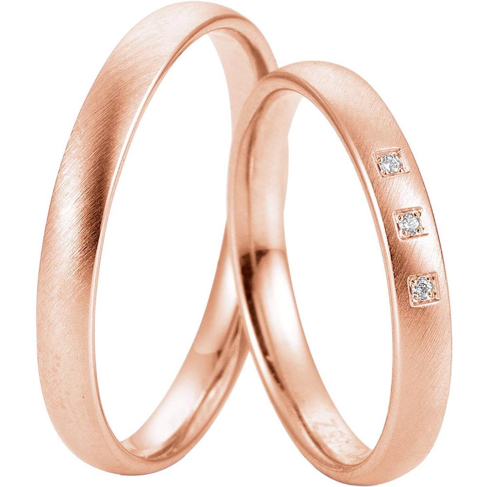 BREUNING Welcome Collection Wedding Rings Rose Gold 4965-4966R