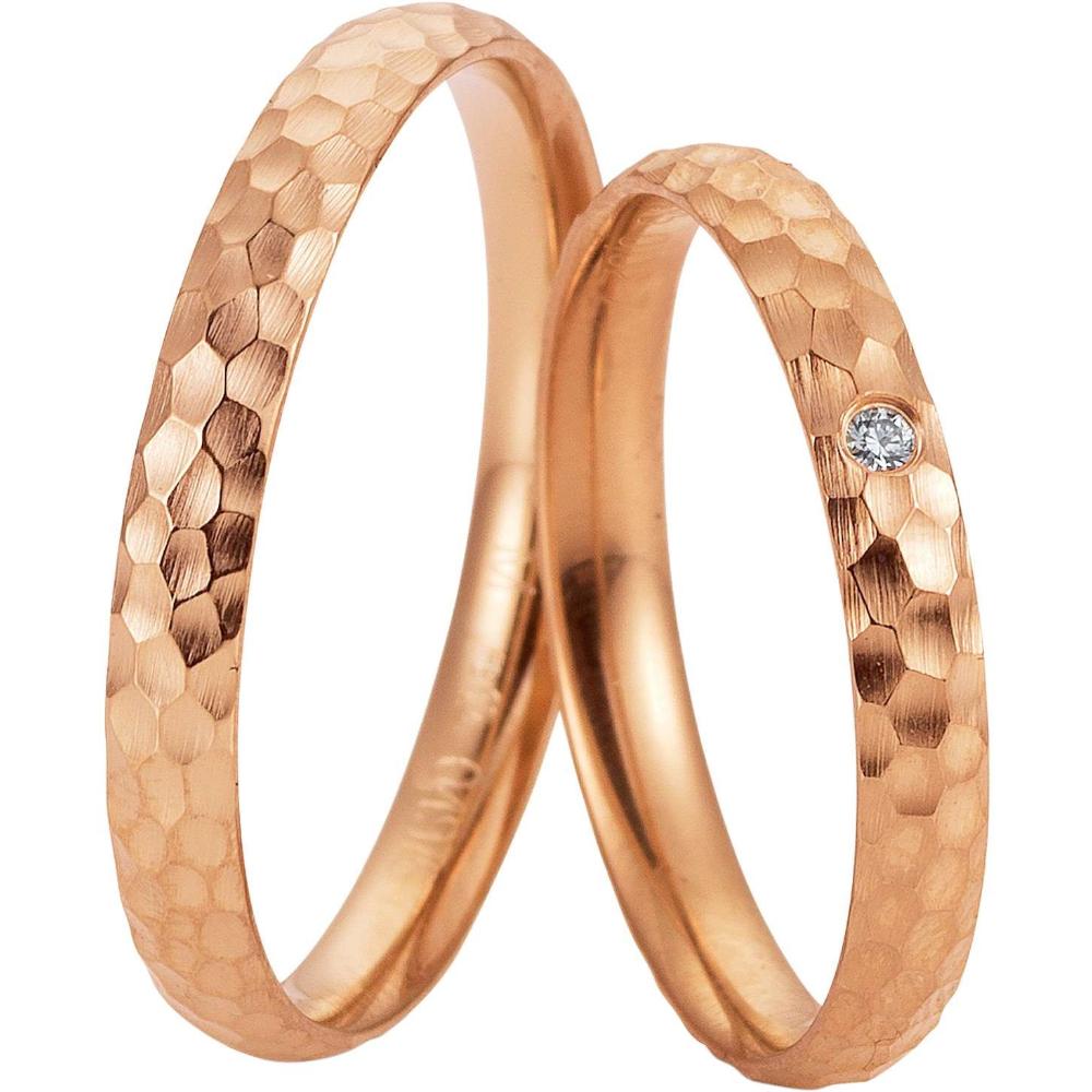 BREUNING Welcome Collection Wedding Rings Rose Gold 4975-4976R