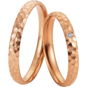 BREUNING Welcome Collection Wedding Rings Rose Gold 4975-4976R - 19661
