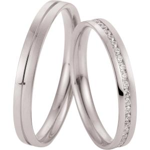 BREUNING Welcome  Collection Wedding Rings White Gold 4985-4986W - 19478