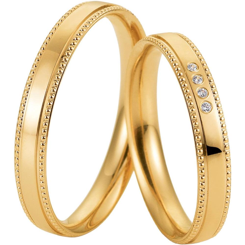 BREUNING Welcome Collection Wedding Rings Yellow Gold 4989-4990Y