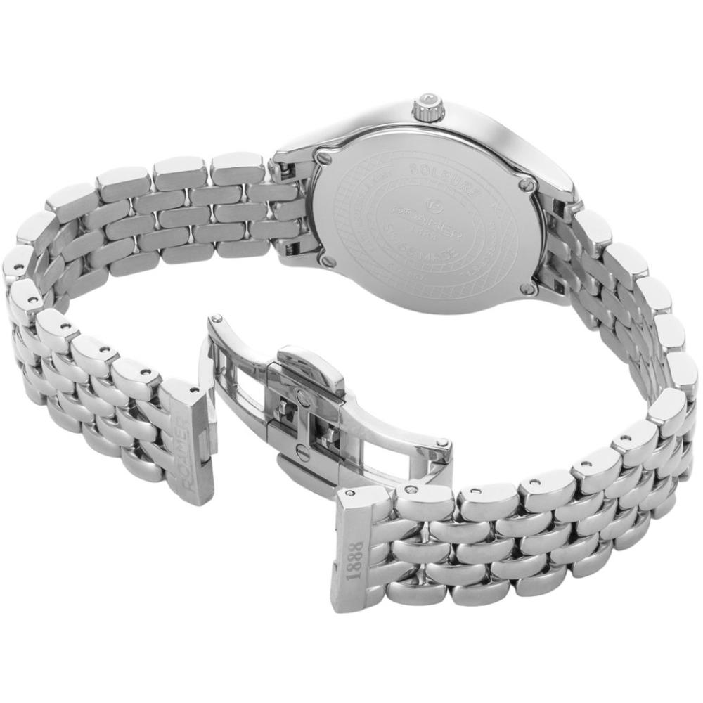 ROAMER Soleure White Pearl Dial With Diamonds 30mm Silver Stainless Steel Bracelet 547857-41-25-50