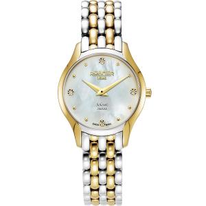 ROAMER Soleure White Pearl Dial With Diamonds 30mm Two Tone Gold Stainless Steel Bracelet 547857-47-25-50 - 49434