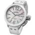 TW STEEL Three Hands 50mm White Stainless Steel White Leather Strap CE1038 - 0